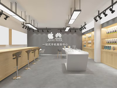Modern Mobile Phone Shop 3d model