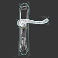 Classic Metal Swing Door Handle With Vintage Design And Lock Mechanism