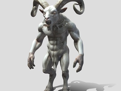 Monster Sheep Head Silent Hill Sheep Head Monster Sheep Head Person 3d model