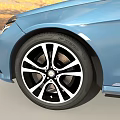 Blue Car 3D Rendered Images With Interior Exterior Wheels And Design Details From Various Angles