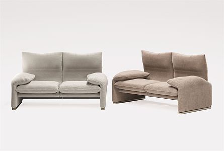 Modern Minotti double sofa 3d model