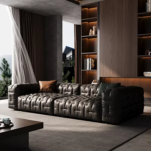 Italian Light Luxury Minimalist Home Living Room 3d model