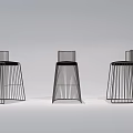 Modern Design Bar Stools With Sleek Metal Frame And Black Cushioned Seats