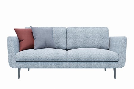 modern double sofa fabric double sofa 3d model