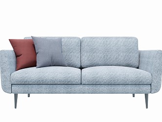 modern double sofa fabric double sofa 3d model