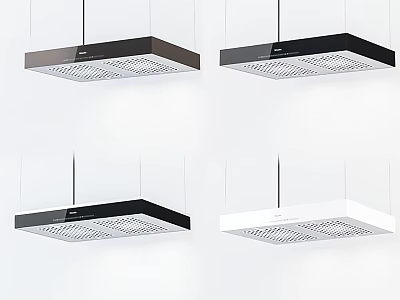 Modern Kitchen Range Hoods In Black And White Hanging Design Appliances 3d model
