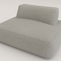 Fabric Single Sofa 3d model