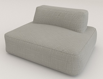 Fabric Single Sofa 3d model