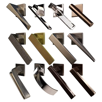 Modern Light Luxury Door Handle Door Handle 3d model