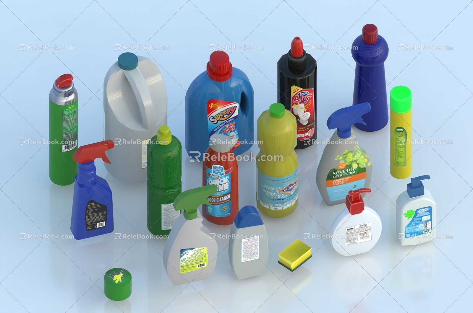 Detergent Spray Spray Bottle Detergent Perfume Dew Water Spray Can Insecticide Detergent 3d model