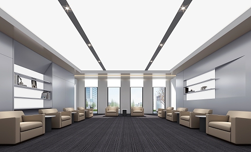 Modern Reception Room 3d model