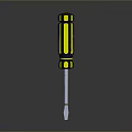 Professional Hardware Screwdriver with Yellow Black Handle and Metal Blade Design
