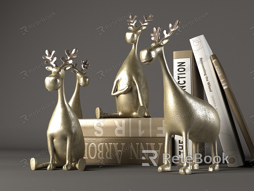 Modern Ornaments Combination Deer Ornaments model