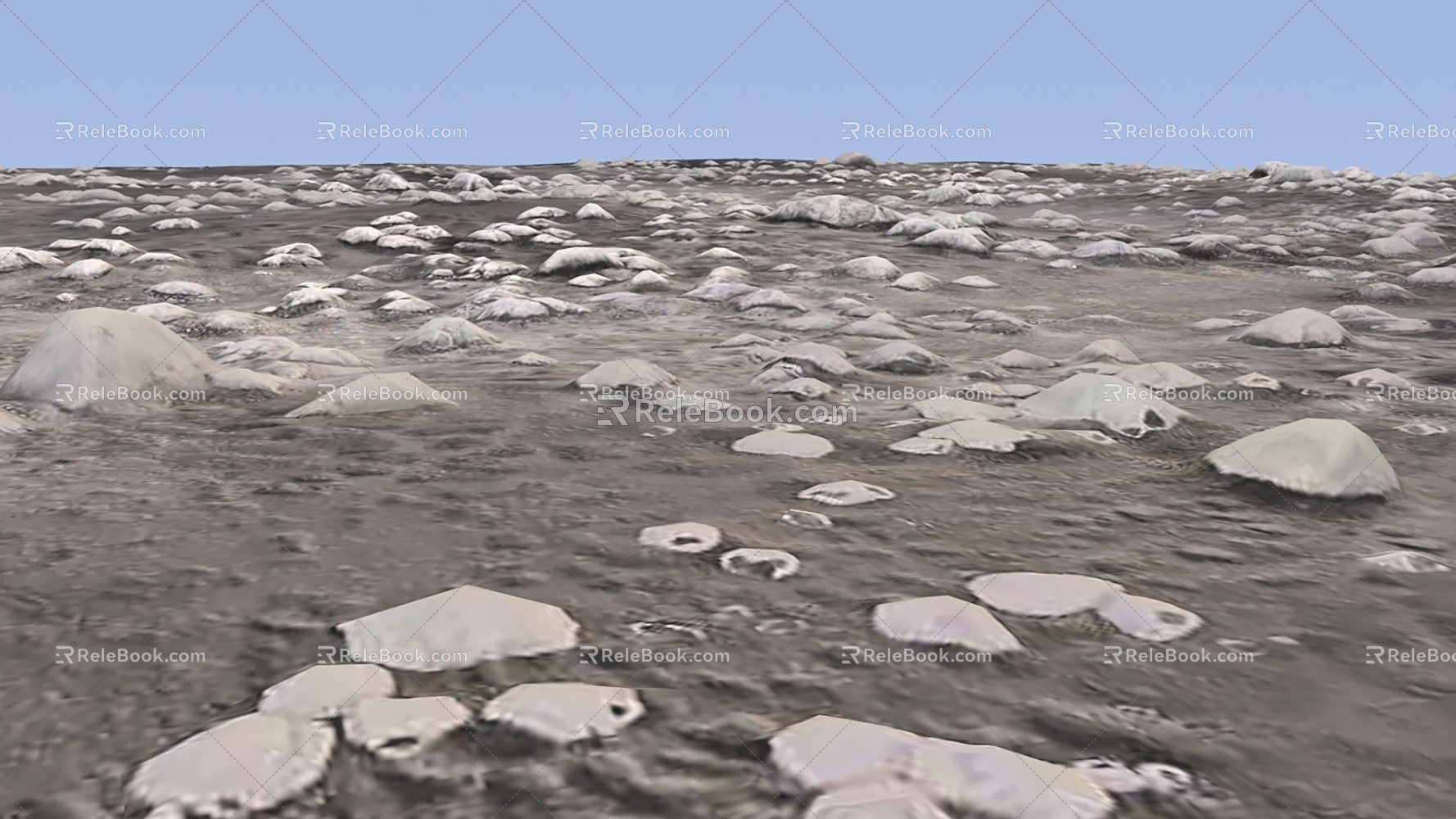 Gravel Stone Ground 3D Model 3d model