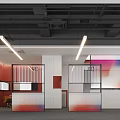 Modern Public Office Space With Ergonomic Workstations Desks Chairs And Digital Displays