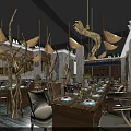 Rustic Restaurant Interior Design With Wooden Tables Chairs Pendant Lights And Natural Decor