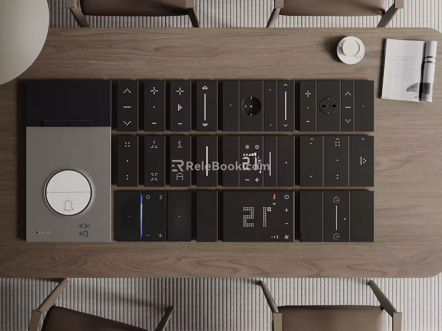 Modern elevator switch button 3d model