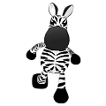 Cute Zebra Stuffed Toy With Black And White Stripes Soft Plush Design