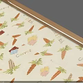 Fun Kids Bed With Wooden Frame And Colorful Patterned Mattress