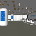 International Talent Free Port Service Hall Featuring Modern Spacious Design And Service Counters