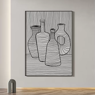 Simple abstract decorative painting 3d model
