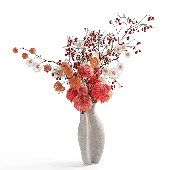 vase floral ornaments floral arrangement floral ornaments 3d model