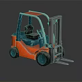 Orange And Blue Mini Forklift Model As Industrial Equipment