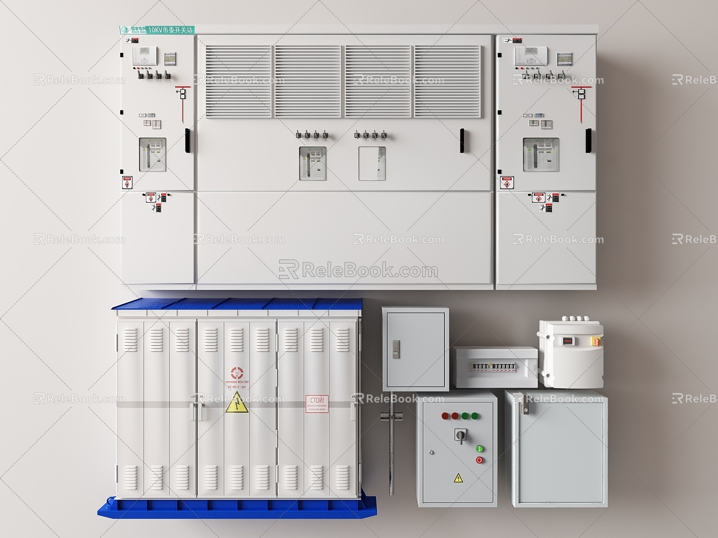 Modern distribution box equipment 3d model