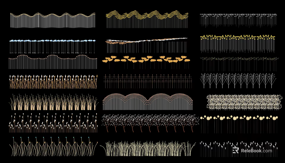 Various Designs of Outdoor Lights for Garden Patio Decorative Lighting Styles 3d model 