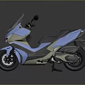 Stylish Modern Light Blue Scooter Featuring Sleek Aerodynamic Design And Dark Seat