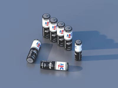 Standard Reliable Household Batteries Ideal For Everyday Electronic Devices Use 3d model