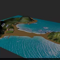 Stunning Private Tropical Island Landscape With Lush Green Hills Sandy Beaches And Clear Blue Ocean