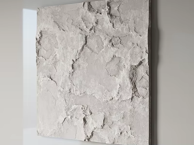 Textured Gray Wall Decor With Minimalist Design For Contemporary Home Interior 3d model