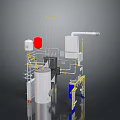 Industrial Equipment System With Storage Tanks Pipeline Valves And Control Units