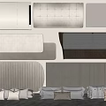 Various Neutral Headboard Designs With Decorative Pillows For Bedroom