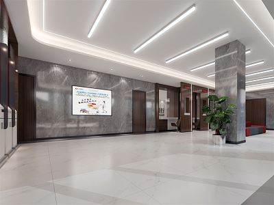 Modern Bank Hall Bank Reception Hall 3d model