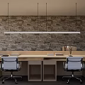 Modern Office Workspace With Light Wood Desk And Chair Set And Storage Shelves