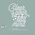 Modern Neon Lamp Lighting Combination with Clear Your Bad Mind Text Design and Decorative Illumination