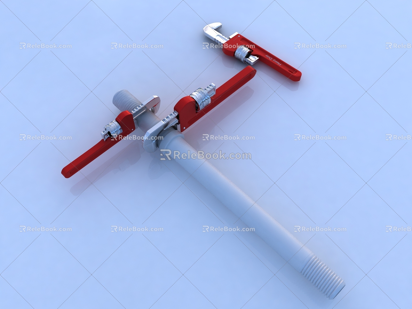 pipe pliers pipe wrench pipe pliers 3d model