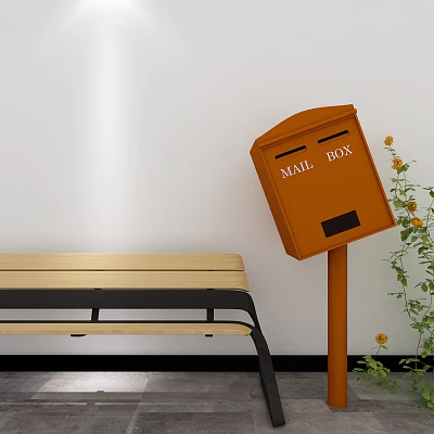 Modern letter box 3d model