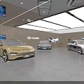 Changan Qiyuan Car Showroom Interior With Displayed Vehicles And Modern Lighting