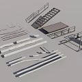 Industrial Metal Equipment Components Including Stairs Railings Platforms And Pipes For Factories