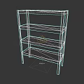 Industrial Metal 4 Tier Storage Shelf with Simple Sturdy Design for Home