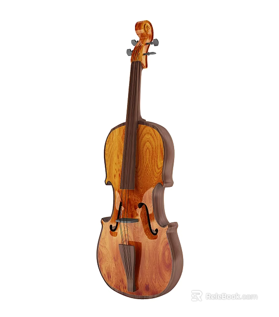 Classical Wooden Violin With Handcrafted Body And Fine Strings For Music Enthusiasts 3d model 