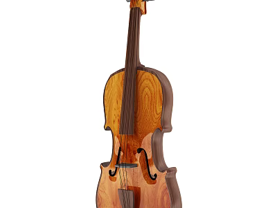 Classical Wooden Violin With Handcrafted Body And Fine Strings For Music Enthusiasts 3d model
