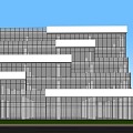 Modern Style Multi-storey Office Building Modern Style Multi-storey Office Building Flat Top Air Greening 3d model