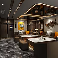 Elegant Luxurious KTV Room Interior With Sofa Coffee Table And Decorative Lighting