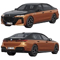 BMW Electric Car Car Sedan BMW i7 M70 3d model