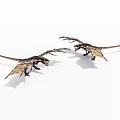 Two Realistic Pterosaur Models With Extended Wings And Dynamic Poses 3d model