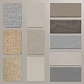 Assorted Decorative Components With Various Colors Textures And Herringbone Patterns